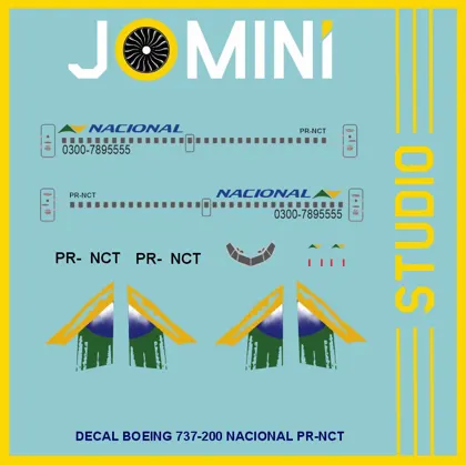 Decal Boeing 737-200 Nacional PR-NCT