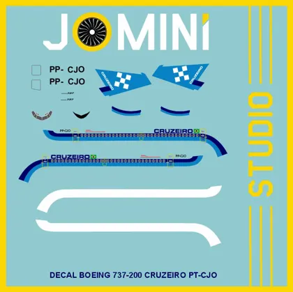 Decal Boeing 737-200 Cruzeiro PT-CJO