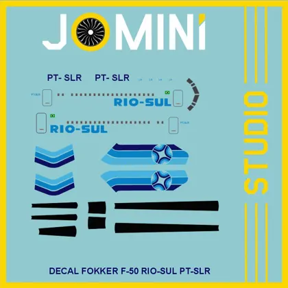 Decal Fokker F-50 Rio-Sul PT-SLR