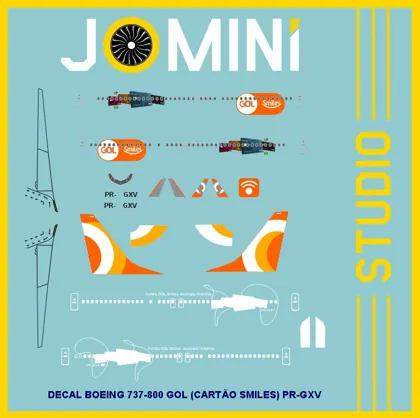 Decal Boeing 737-800 GOL (Cartão Smiles) PR-GXV