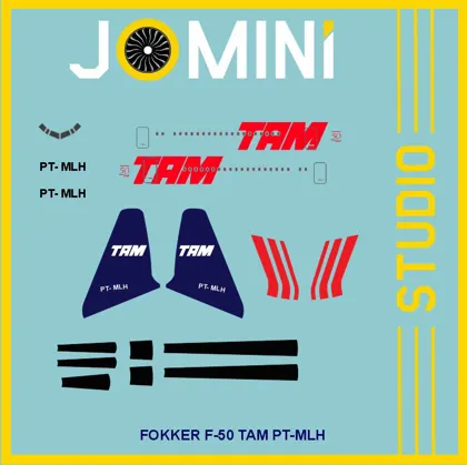 Decal Fokker F-50 Tam PT-MLH